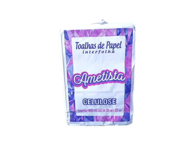 PAPEL TOALHA INTERF. 20 X 20 BRANCO AMETISTA (5)-PCT C/1000