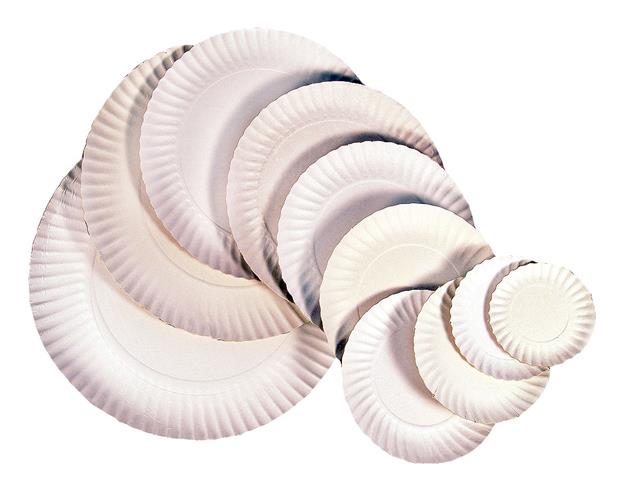 PRATO PAP.BRANCO 4R (20,5CM) - PCT C/100 UN.