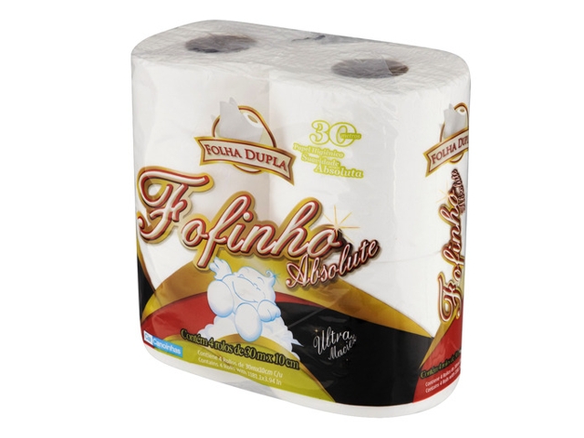 PAPEL HIG.F.DUPLA 30M BRANCO ABSOLUTE (24) *** - PCT C/4UN