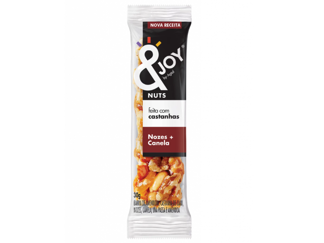 Barra Nuts &Joy Nozes E Canela Barra 30gr  - Cx C/12 Barras