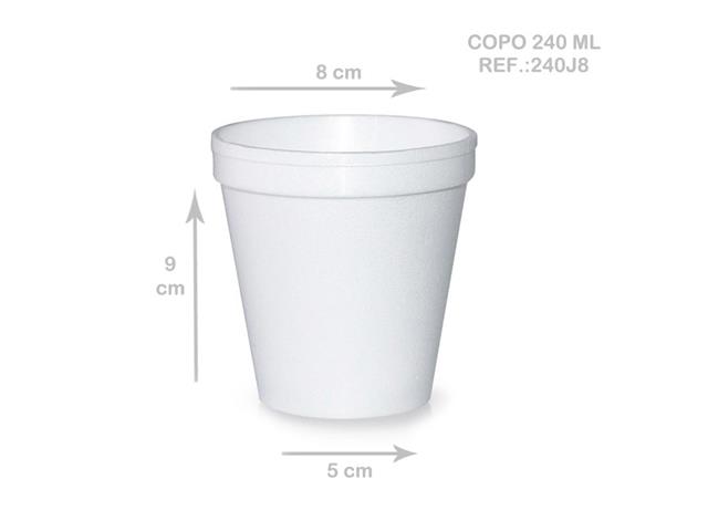 COPO TERMICO 240ML DART 240J8 - CX C/1000 UN