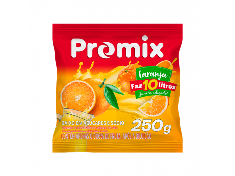 Refresco Po Promix Laranja (10) - Pct C/250g