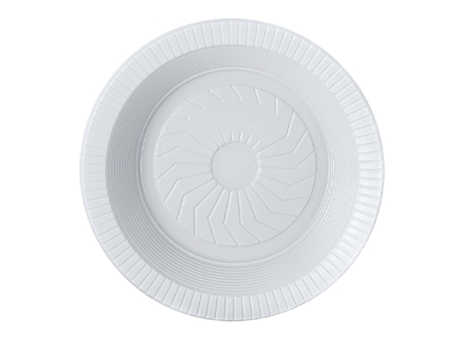 PRATO PLASTICO 18CM BRANCO CRISTALCOPO - CX C/500 UN