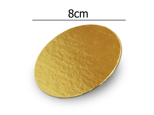 BASE LAMINADA REDONDA 8CM OURO PAPIERI CBD161 - PCT C/25UN