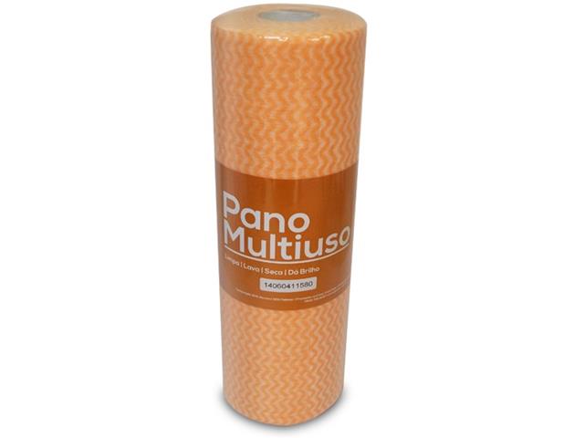 Pano de Limpeza Geral 25m Laranja 30x50cm Talge - Bobina com 50 Unidades