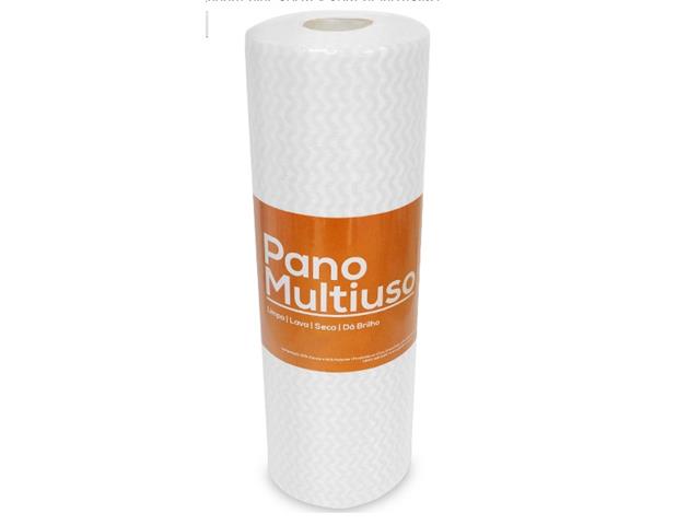 Pano de Limpeza Geral 25m Branco 30x50cm Talge - Bobina com 50 Unidades