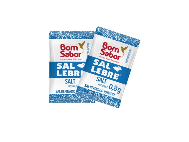Sache Sal Refinado Iodado 0,6gr Bom Sabor - Caixa com 2000 Unidades