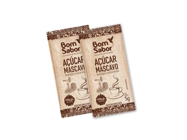 SACHE ACUCAR MASCAVO BOM SABOR 5GR - CX C/200 UN