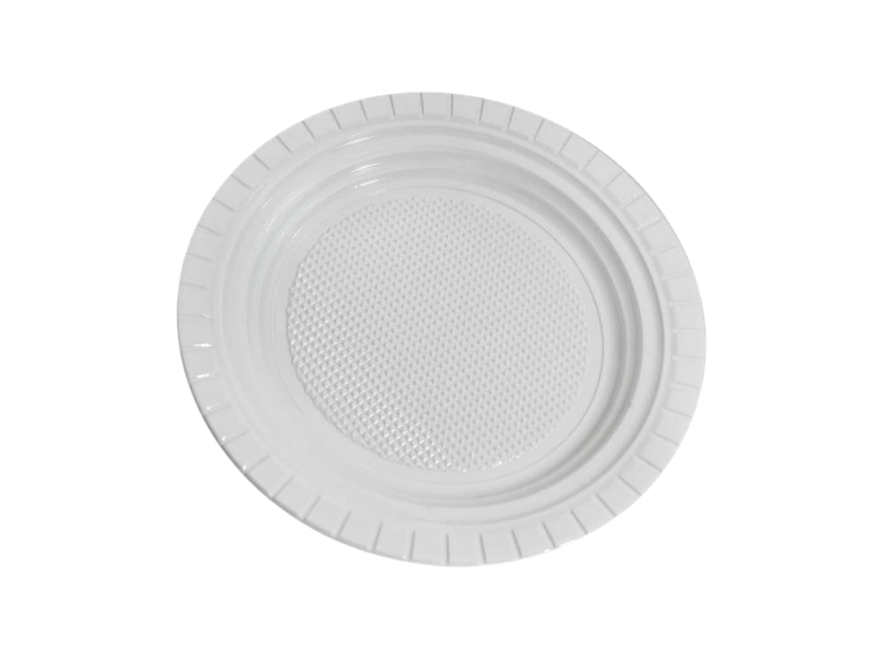 Prato Plástico Raso Branco 
