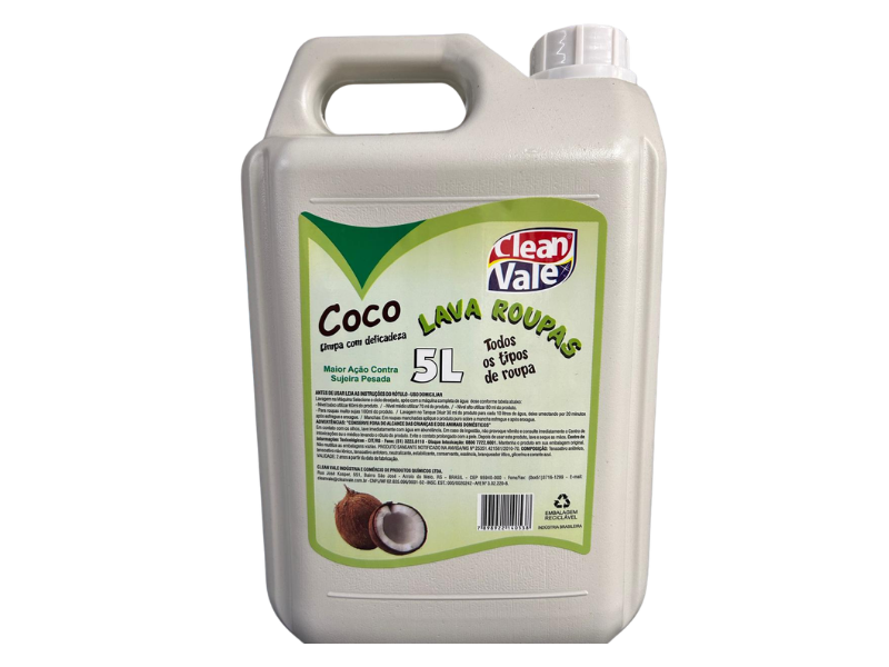 Lava Roupas Coco Clean Vale - Bombona com 5 Litros
