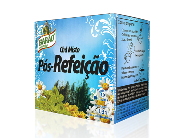 Chá Barão Pós Refeição 13gr - Cx C/10 Saches