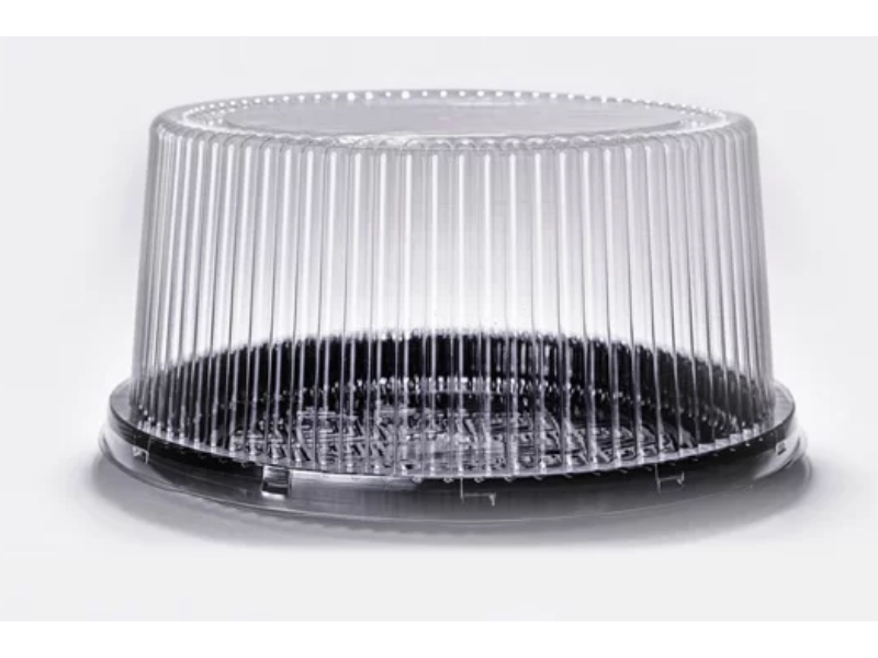 PF50APR/P50A - Embalagem Torta Alta 25cm Preta PackForm- - Caixa com 50 Unidades  