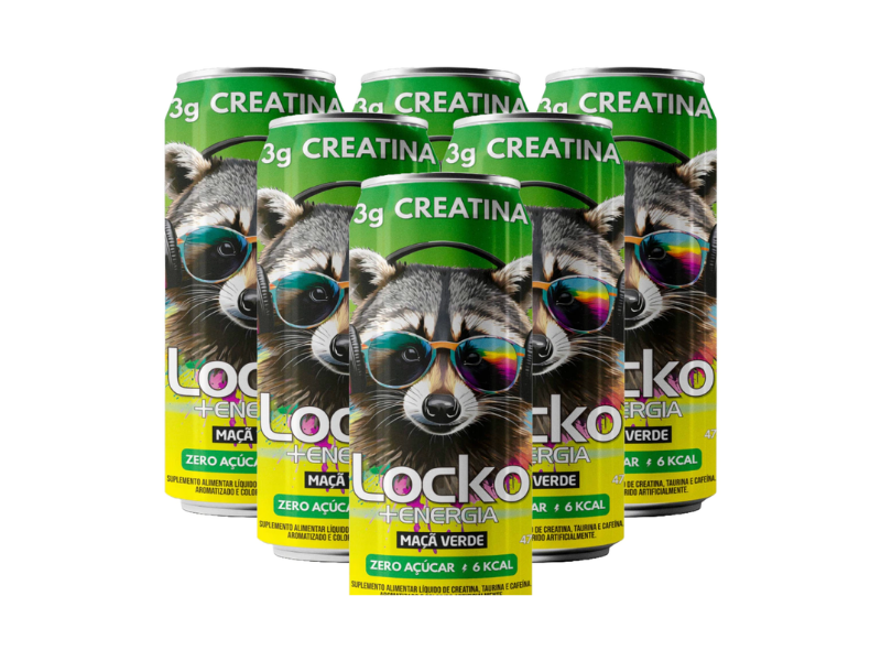 Locko Maca Verde Bebida Suplemento 473ml Fardo 6 Unidade