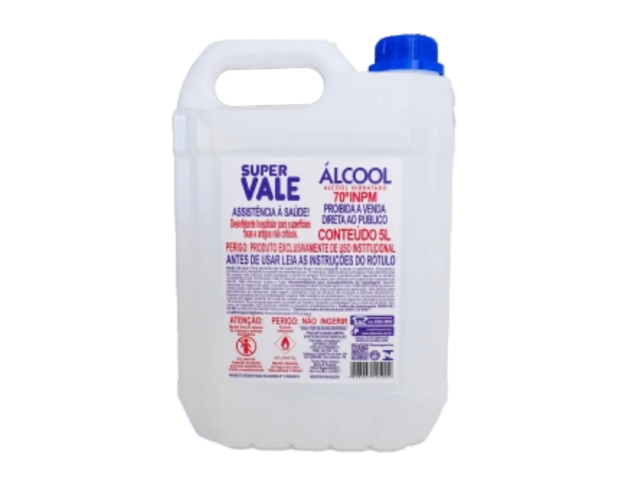 Álcool Liquido 70 Inpm Supervale - Gl 5 Litros