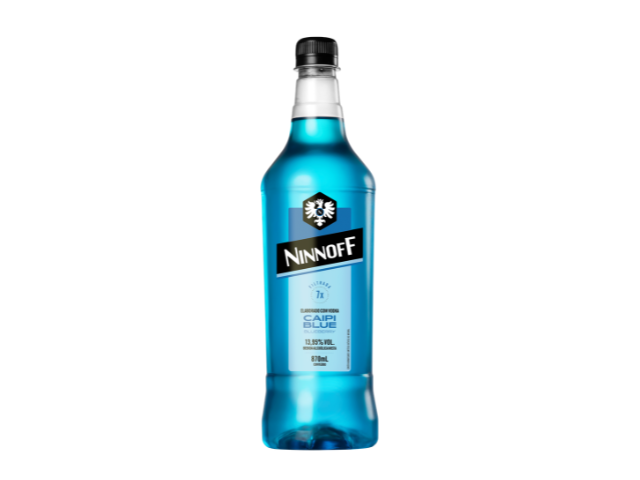 Ninnoff Pet Beb. Alcoólico Mista Caipiblue 870ml - 6 Unidade