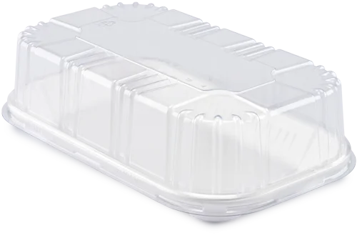BANDEJA FF64 COM TAMPA TRANSPARENTE BRANCA
