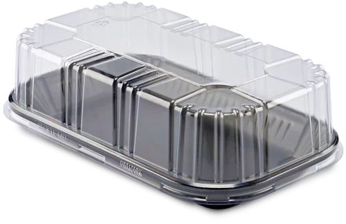 BANDEJA FF64 COM TAMPA TRANSPARENTE PRETA