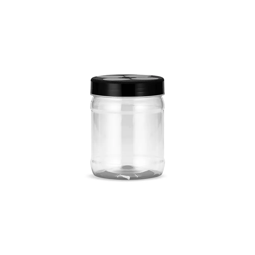 G 1080 Pote Multiuso PET c/ Tampa PP - 700ml - Pote Cristal – Tampa Preta / Branca