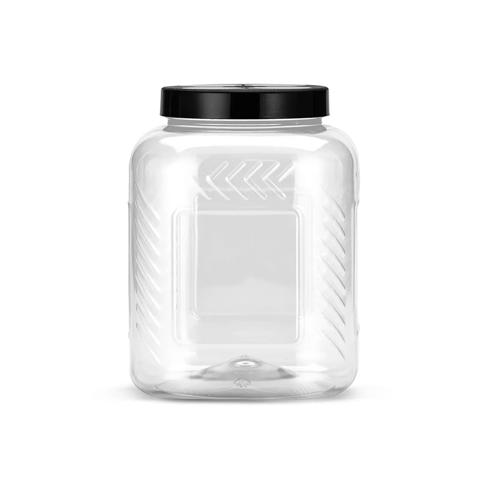 G 1437 Pote Multiuso PET c/ Tampa PP - 3800ml - Cristal / Tampa Sortidas