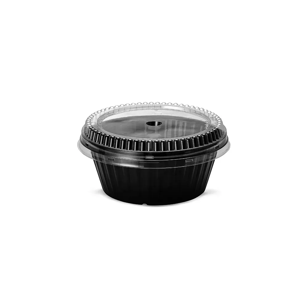 G 232 SF Forma para Pudim - 1500ml - Base Preta / Tampa Cristal