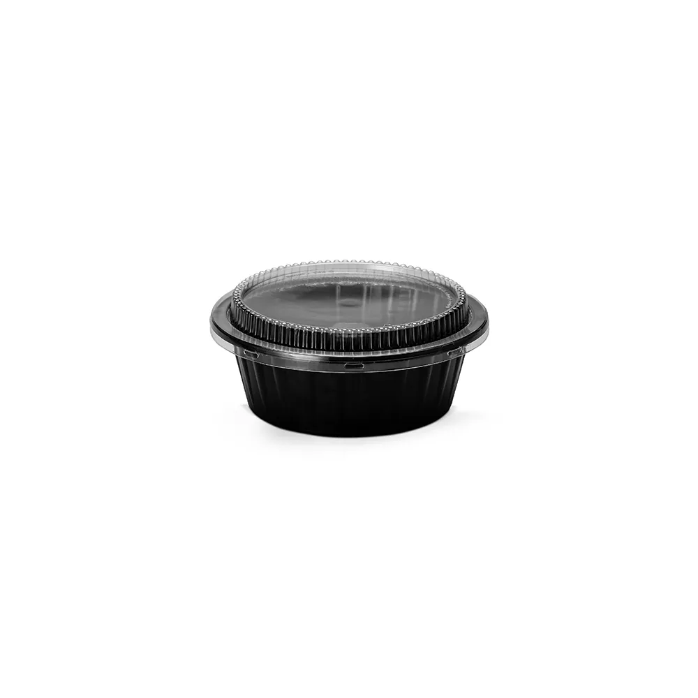 G 235 Forma para Bolo - 830ml - Base Preta / Tampa Cristal