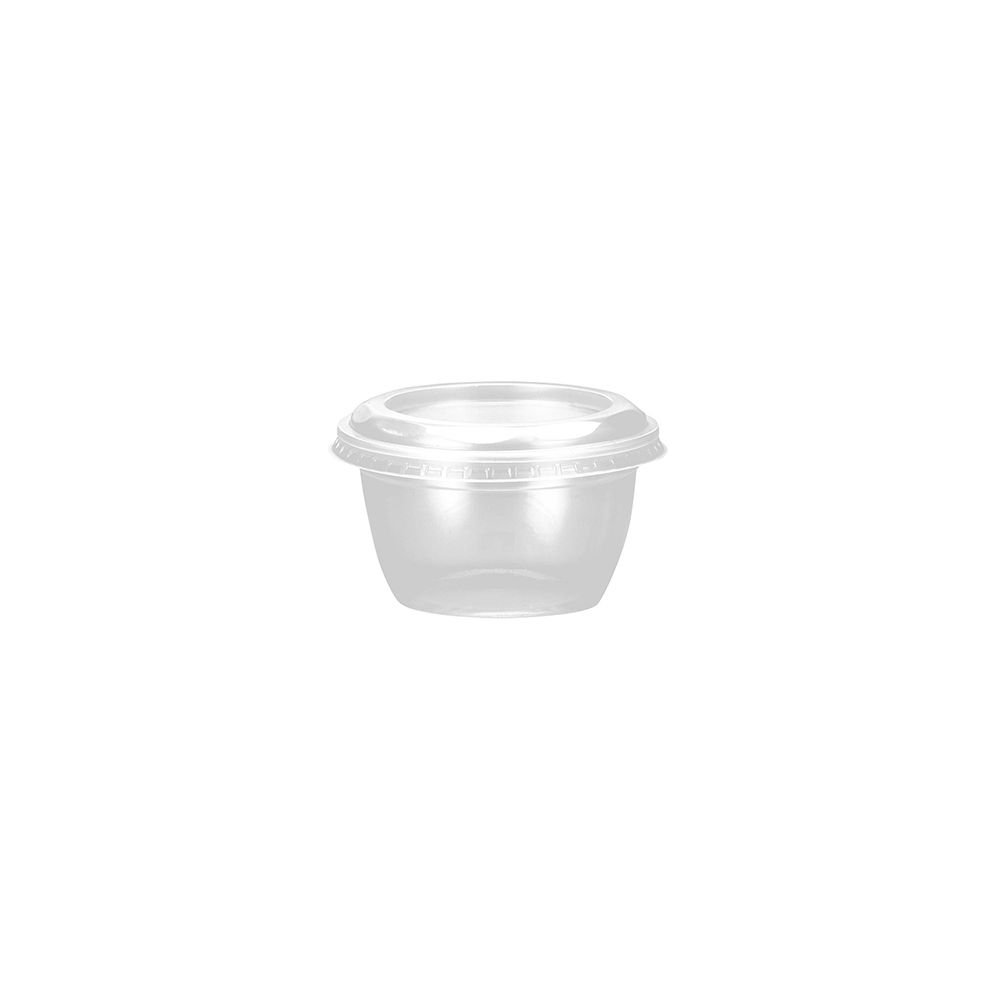 G 385 Pote redondo com Tampa - 250ml - Branca/Cristal