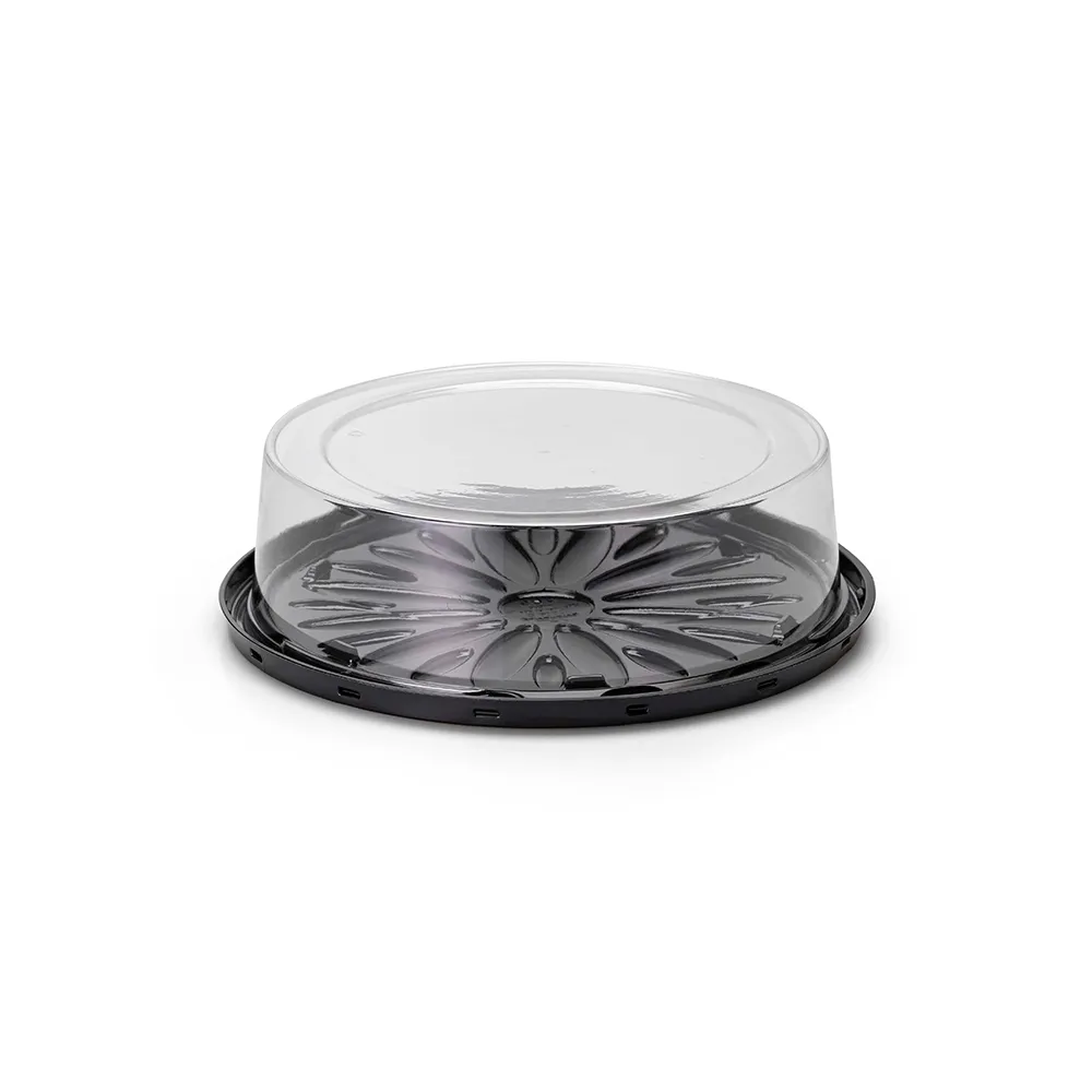 G 50CTB Torta Pequena Baixa - 1,2kg - Base Preta – Tampa Cristal