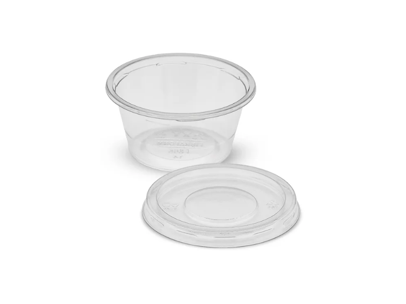 F695TR - Pote PET com Tampa Molho 30ml Transparente Fibraform - Caixa com 700 Unidades  