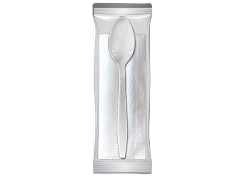 Kit Colher Premium Branca + Guardanapo 