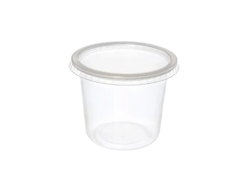 Pote Redondo Kit 500ml  com Tampa Transparente - Cx C/ 350 Unidades