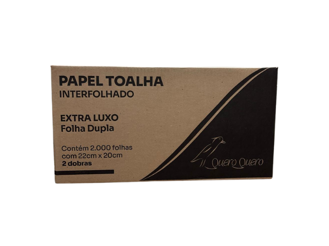 Papel Toalha Interfolhada Folha Dupla 22x20 Qq - Cx C/2000 Un