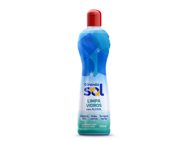 Limpa Vidros C/Álcool Girando Sol 500ml - Unidade