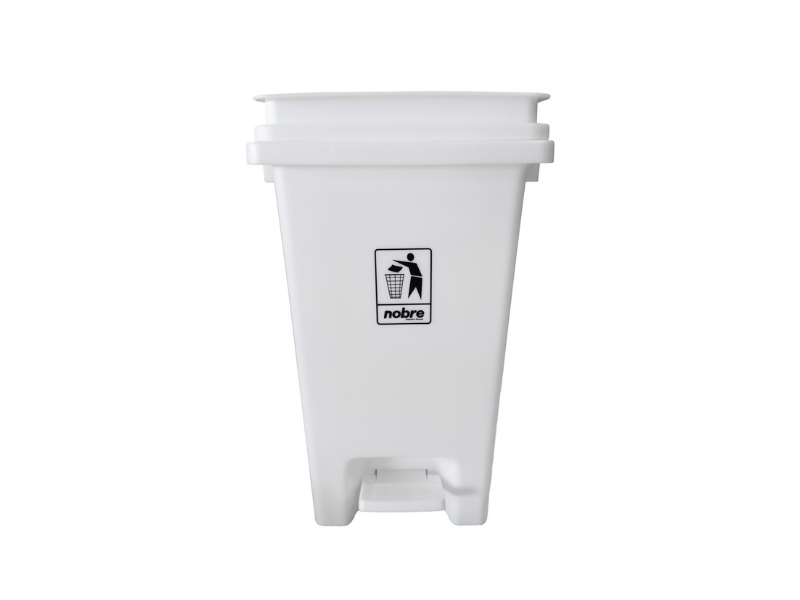 Lixeira Plástica C/Pedal 100l Branca Nobre – Unidade