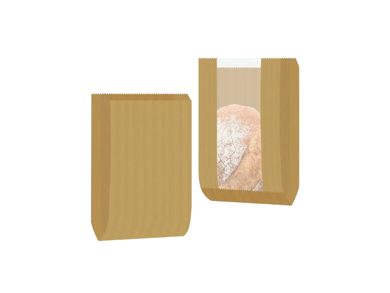 Saco Papel Kraft Pardo Com Visor Salgado (16 X 21)-Fardo Com 1000 Unidade