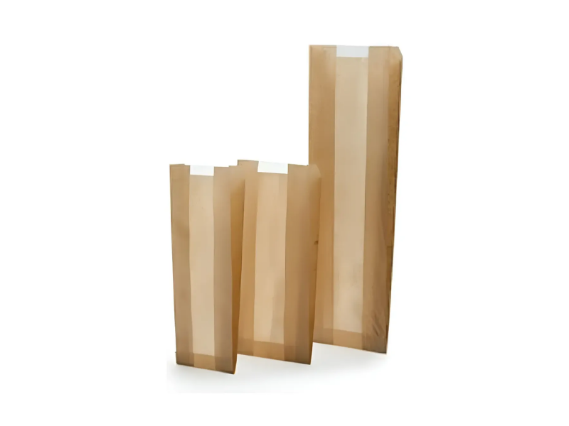 Saco Papel Kraft com Visor para Baguete - Fardo com 1000 Unidades