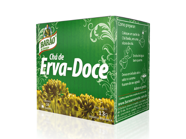 Chá Barão Erva Doce 13gr - Cx C/10 Saches