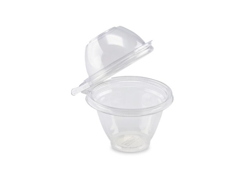 F231TA - Pote PET 250ml Tampa Alta Bolha - Caixa com 100 Unidades  