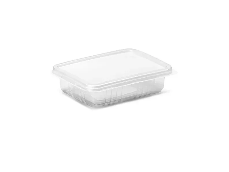 G303 - Pote Retangular Microondas 400ml - Cx. C/ 100 Unidades