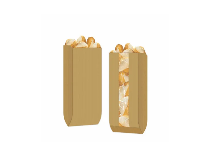 Saco Papel Kraft com Visor 3kg 16x36cm - Fardo com 1000 Unidades