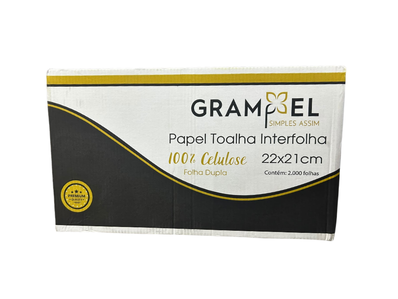 Papel Toalha Interf. Fd 22x21 30gr Grampel - Cx Com 2000 Unidade