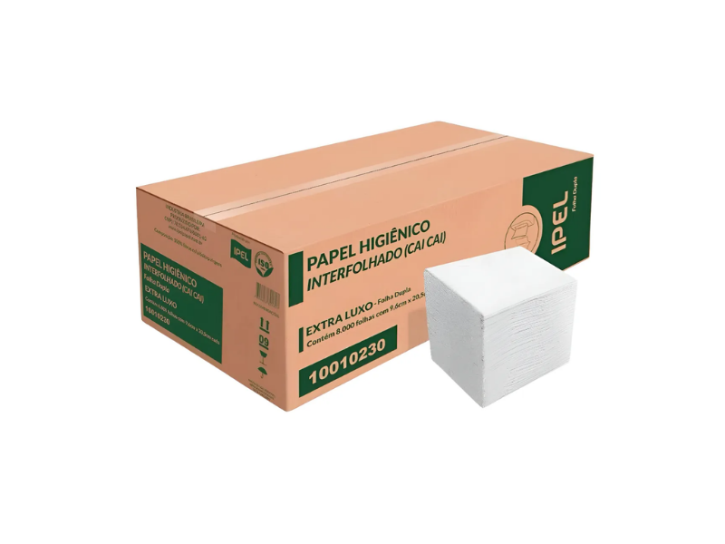 Papel Higiênico Cai-Cai Fardo Ipel  - Cx C/8000 Unidade