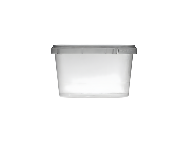 Pote Quadrado 150ml com Tampa  - Cx C/ 300 Unidades