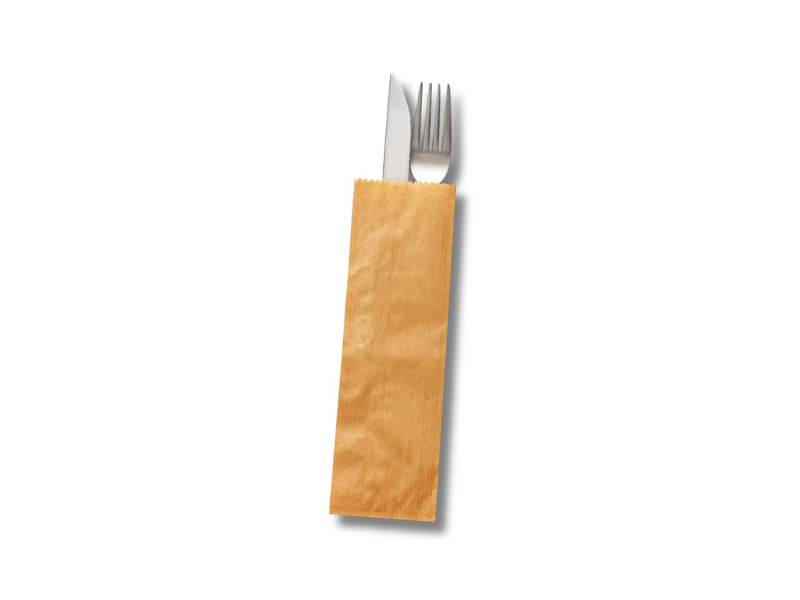 Saco Papel Kraft Pardo Talher   (6,5X25) Liso - Pacote com 500 Unidades