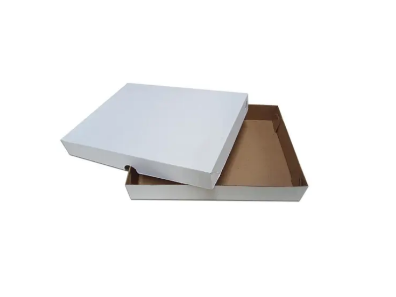 Caixa Papel Salgado 30x40x8cm Branca Fosca com Tampa - Fardo com 50 Unidades