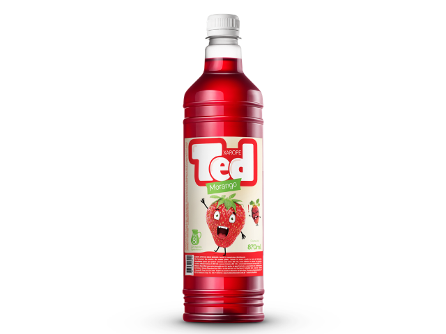 Ted Xarope Morango 870ml Pet - 6 Unidade