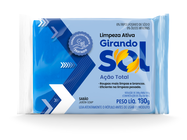 Sabão Barra Azul Girando Sol 180g  - Unidade