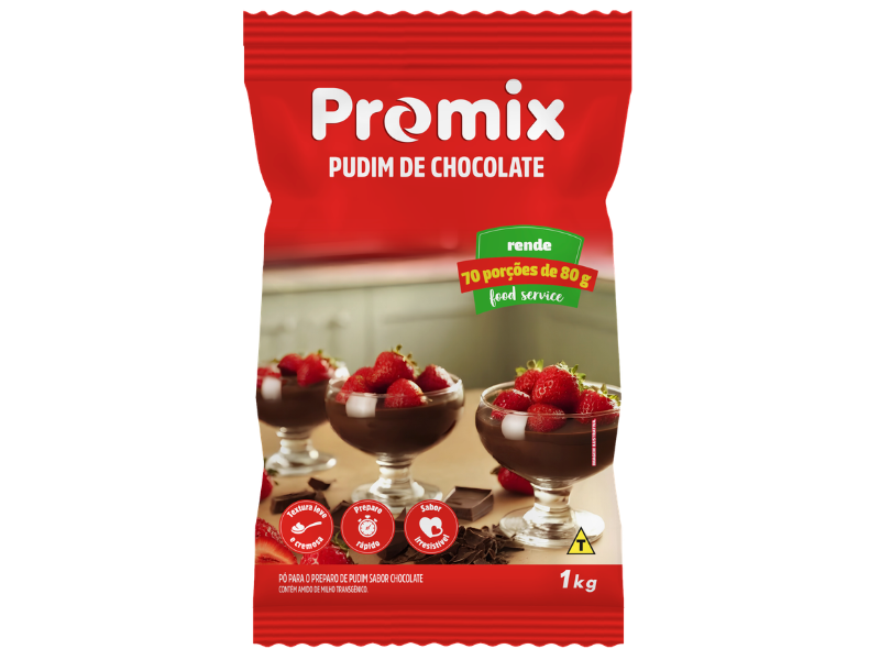 Pudim De Chocolate Promix - Pct C/1 Kg 