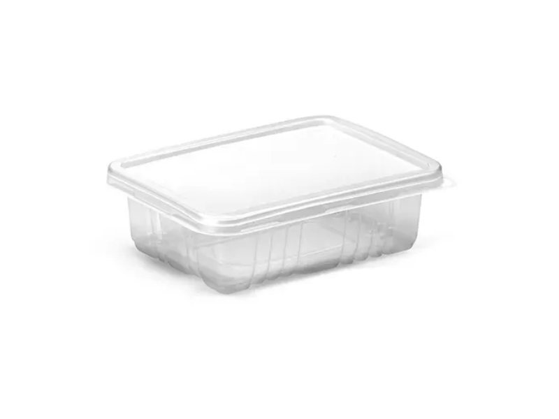 G306 - Pote Retangular Microondas 500ml c/ Tampa - Cx. C/ 100 Unidades