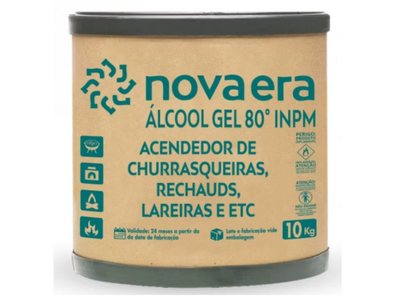 Álcool Gel P/Rechaudt Queima 80% Inpm Nova Era - C/10kg