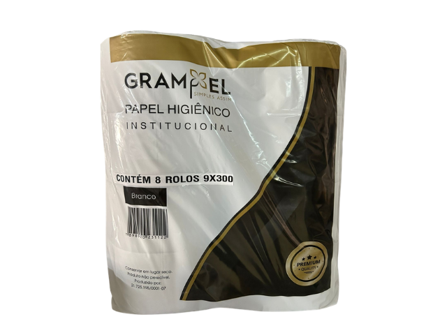Papel Higiênico Rolão 300M Branco Grampel